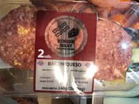 Hamburguesas de cerdo bacon/queso