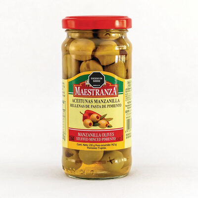 Aceitunas Maestranza Marca Exclusiva Rellenas De Pasta Pimientos