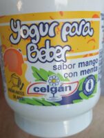 Yogur beber mango menta