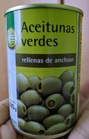 Aceitunas verdes rellenas de anchoas