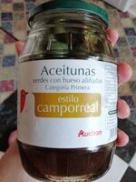 Aceitunas verdes con hueso aliñadas estilo camporreal