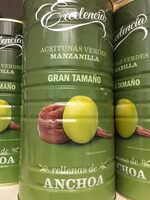 Aceitunas verdes manzanilla con anchoa Excelencia