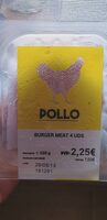 Burger meat pollo