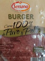 Burguer carne 100% pavo y pollo