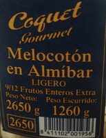 Melocoton en almíbar