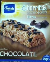 6 barritas de cereales con chocolate