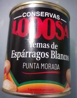 Yemas de espárragos blancos punta morada