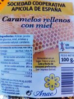 Caramelos rellenos con miel