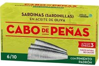 Sardinillas aceite oliva con pimiento de padrón