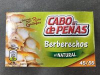 Berberechos al natural 45-55 piezas lata 63 g