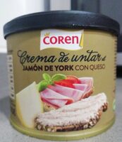 Crema de untar de jamón de york con queso