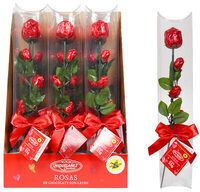 Rosas de chocolate con leche
