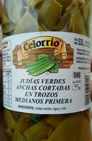Judías verdes anchas cortadas en trozos medianos primera