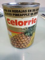 Piña en rodajas en su jugo