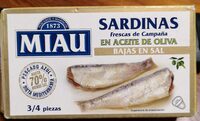 Sardinas en aceite de oliva bajas en sal