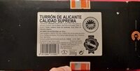 Turrón de Alicante Calidad Suprema