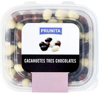 Cacahuetes con tres chocolates