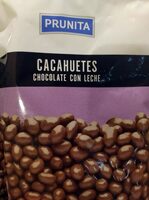 Cacahuetes con chocolate con leche