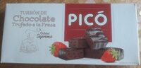 Turrón de chocolate trufado a la fresa