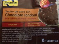 Tortitas de arroz con chocolate fondant