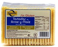 Tostadas de arroz y maíz