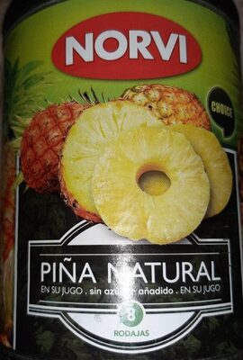 Piña natural en su jugo sin azúcar añadido
