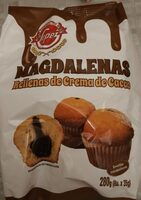 Magdalenas rellenas de crema de cacao