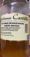 Aceitunas deshuesadas sabor anchoa