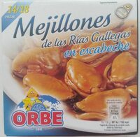 Mejillones de las rías gallegas en escabeche