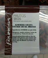 Almendra con piel tostada sin sal añadida