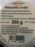 Anacardo crudo