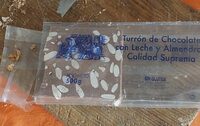 Turrón de chocolate con leche y almendras