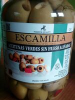 Aceitunas verdes sin hueso aliñadas