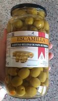 Aceitunas rellenas de pasta de pimiento