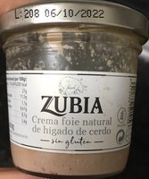 Crema foie natural de hígado de cerdo
