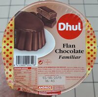 Flan chocolate familiar