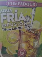 Agua fría infusión té con limón