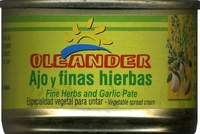 Paté vegetal ecológico "Oleander" Ajo y finas hierbas