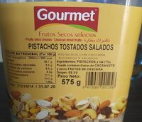 Pistachos tostados salados