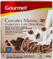 Cereales mixtos crujientes con chocolate