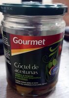 Cóctel de Aceitunas Verdes y Negras Enteras con Pepinillos y Cebollitas