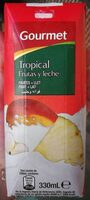 Tropical frutas y leche