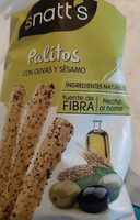 Palitos de cereales con olivas y sésamo