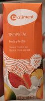 Tropical fruta y leche