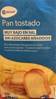 Pan tostado bajo en sal