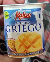 Yogurt griego sabor mango y fruta de la pasion
