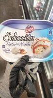 Tarima de helado Nata con nueces