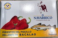 Pimientos del piquillo rellenos de bacalao