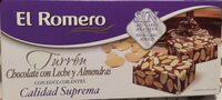 Turrón de chocolate con leche y almendras