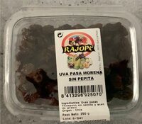 Uva pasa morena sin pepita